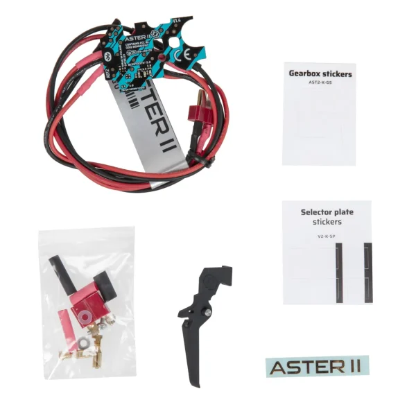 asgbox.pl - ASTER II Bluetooth® EXPERT GATE wersja Gearbox V2 GB + regulowany spust Quantum Trigger 2 [AEG & HPA] front