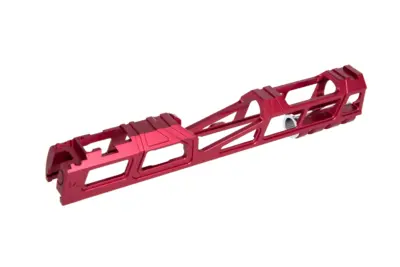 Aluminiowy zamek LA Capa Customs HYPER do replik TM Hi-Capa 5.1 Czerwony - obrazek 2