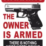 asgbox.pl - Naklejka - OWNER IS ARMED