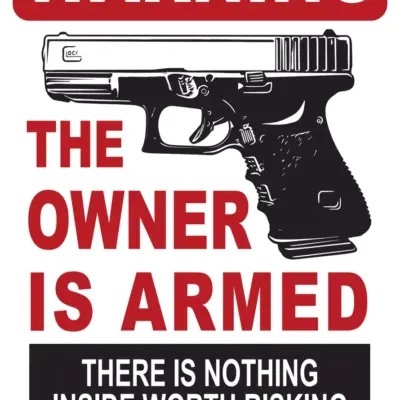 asgbox.pl - Naklejka - OWNER IS ARMED