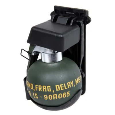 asgbox.pl - Atrapa granatu odłamkowego M67 z ładownicą Czarny