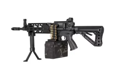 Karabin maszynowy G&G ASG CM16 LMG Stealth Czarny (OUTLET) - obrazek 5