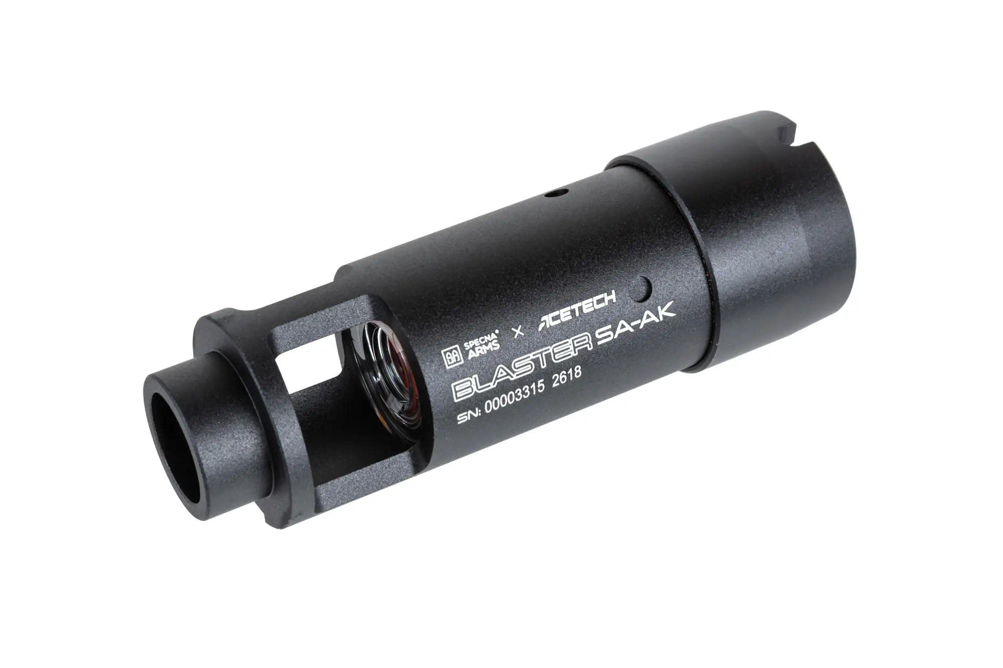 Tłumik Tracer Specna Arms x AceTech Blaster SA-AK v1 Czarny OD-G-SPE-09-044791-00 asgbox.pl asgbox.pl - Tłumik Tracer Specna Arms x AceTech Blaster SA-AK v1 Czarny