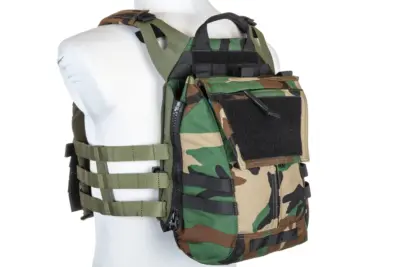 asgbox.pl - Kamizelka taktyczna Specna Arms Tactical typu Plate Carrier z panelem szturmowym Woodland