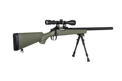 asgbox.pl - Replika karabinu snajperskiego Specna Arms SA-S12 EDGE™ z lunetą i dwójnogiem Oliwkowa