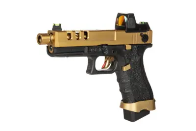 EU18 Pistol Replica with BDS Red Dot - Vented Gold - obrazek 3