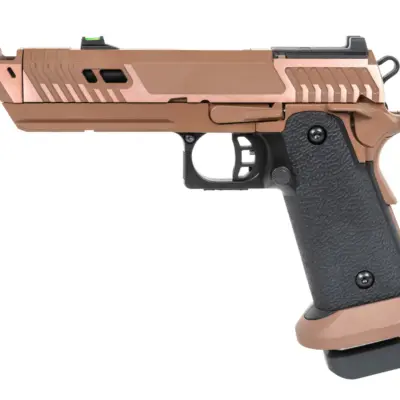 asgbox.pl - Pistolet ASG SRC Sahara Viper DUAL POWER z walizką transportową i magazynkiem green gas Flat Dark Earth
