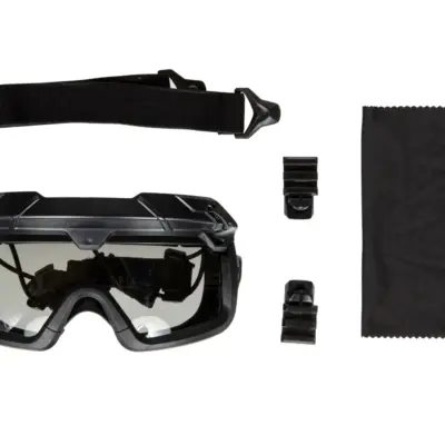 asgbox.pl - Gogle taktyczne 2w1 - Czarne / Przyciemniane
