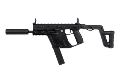 Replika pistoletu maszynowego Krytac Kriss Vector z atrapą tłumika dźwięku Czarny - obrazek 4