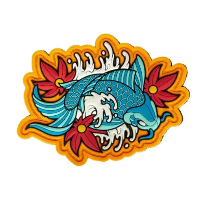asgbox.pl - Naszywka 3D - KOI TATTOO 1 PVC MORALE PATCH BLUE