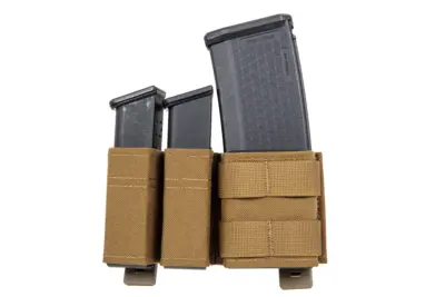 asgbox.pl - Podwójna ładownica na magazynki Wosport Combo Coyote Brown