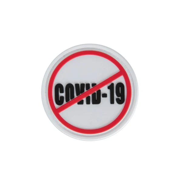 asgbox.pl - Naszywka 3D - Stop COVID-19 - biała