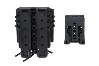 Ładownica na 2 magazynki 9mm i magazynek M4/M16 Wosport Urban Assault Quick Pull Czarny - obrazek 2