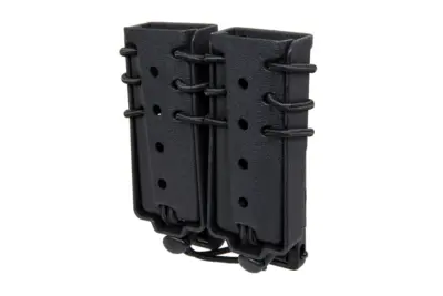 asgbox.pl - Ładownica na 2 magazynki 9mm Wosport Urban Assault Long Quick Pull Czarny