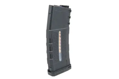 asgbox.pl - Magazynek Polimerowy Mid-Cap na 150 kulek Tornado z atrapami naboi do replik M4/M16 Czarny