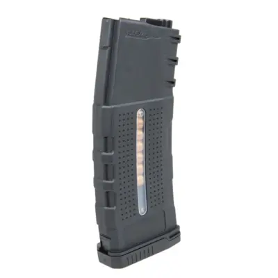 asgbox.pl - Magazynek Polimerowy Mid-Cap na 150 kulek Tornado z atrapami naboi do replik M4/M16 Czarny