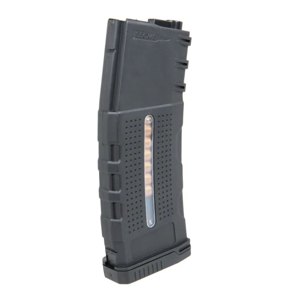 asgbox.pl - Magazynek Polimerowy Mid-Cap na 150 kulek Tornado z atrapami naboi do replik M4/M16 Czarny