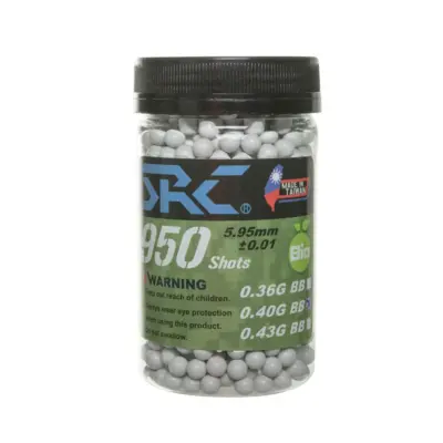 asgbox.pl - Kulki SRC BIO 0.4g butelka 950 sztuk Białe