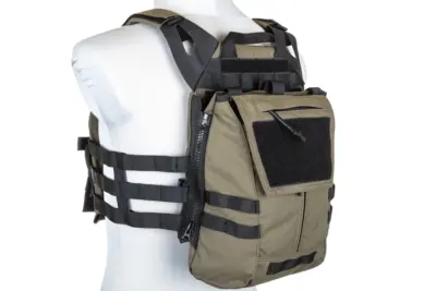 Kamizelka taktyczna Specna Arms Tactical typu Plate Carrier z panelem szturmowym Ranger Green - obrazek 3