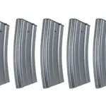 asgbox.pl - Zestaw 5 sztuk metalowych magazynków typu real-cap 30 kulek Specna Arms Szary