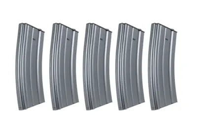 asgbox.pl - Zestaw 5 sztuk metalowych magazynków typu real-cap 30 kulek Specna Arms Szary