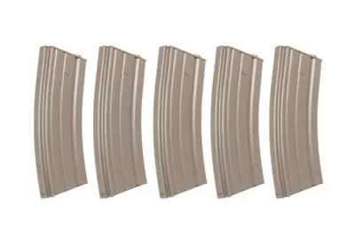 asgbox.pl - Zestaw 5 sztuk metalowych magazynków typu real-cap 30 kulek Specna Arms Flat Dark Earth