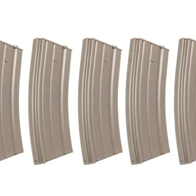 asgbox.pl - Zestaw 5 sztuk metalowych magazynków typu real-cap 30 kulek Specna Arms Flat Dark Earth