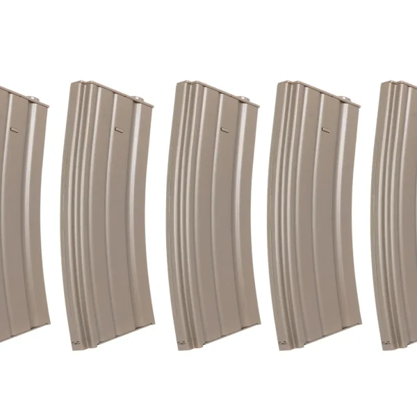asgbox.pl - Zestaw 5 sztuk metalowych magazynków typu real-cap 30 kulek Specna Arms Flat Dark Earth