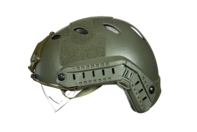 Replika Hełmu X-Shield PJ z goglami - Oliwkowy - obrazek 5