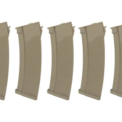 asgbox.pl - Zestaw 5 magazynków S-Mag do serii J - Hi-cap - tan