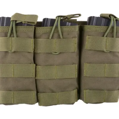 Potrójna ładownica Open I na magazynki AK/M4/G36 - oliwkowa OD-G-PRI-19-017403-00 asgbox.pl