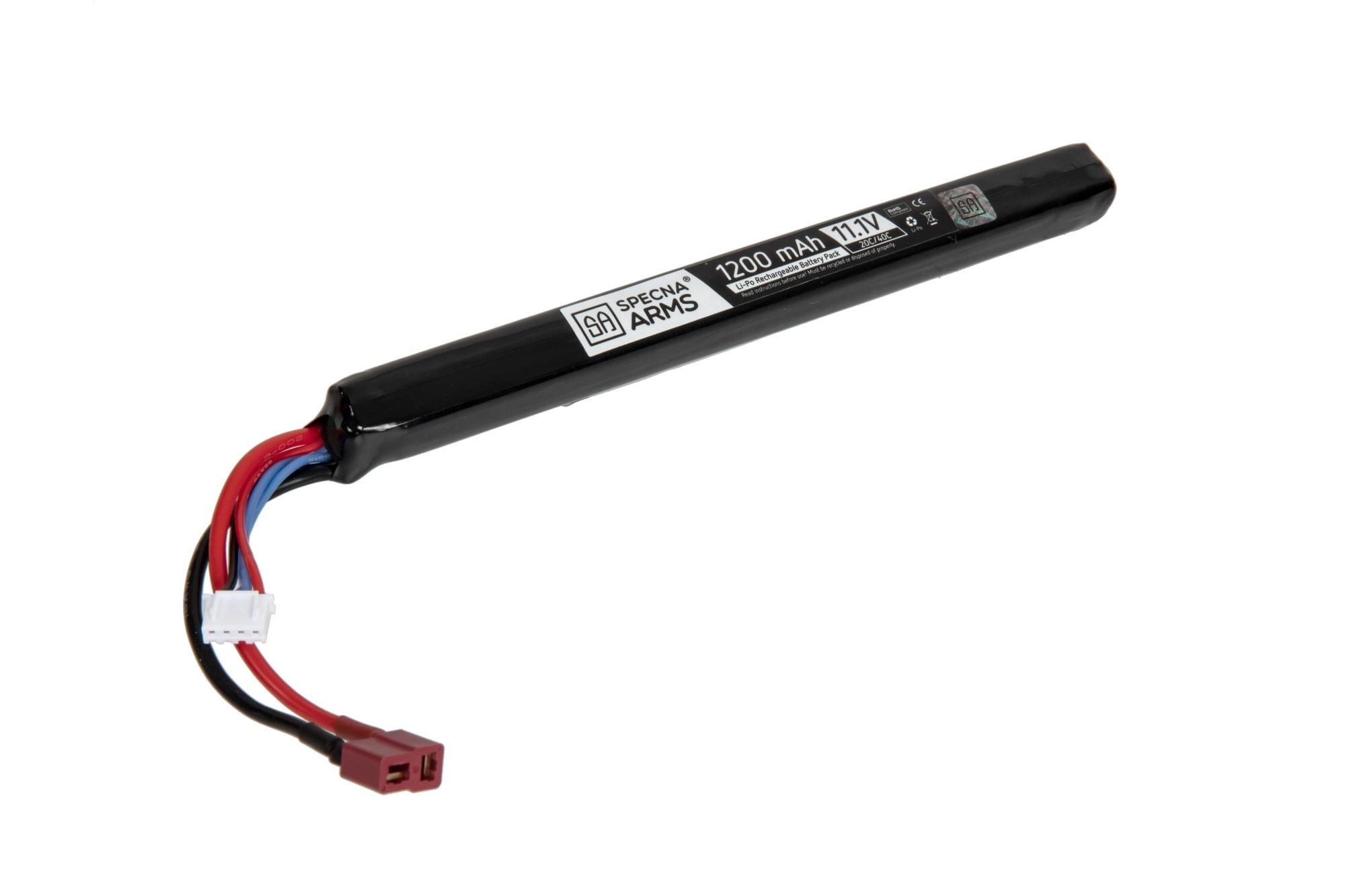 Li-Pol battery SA 11,1V 1200mAh, 20/40C (T-Dean) - Stick (single cell) OD-A-SPARMS238 asgbox.pl Li-Pol battery SA 11,1V 1200mAh, 20/40C (T-Dean) - Stick (single cell)