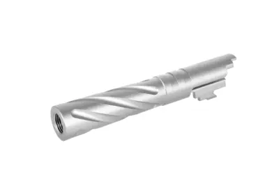 Aluminiowa lufa zewnętrzna LA Capa Customs TORNADO do replik TM Hi-Capa 4.3 Srebrna - obrazek 2