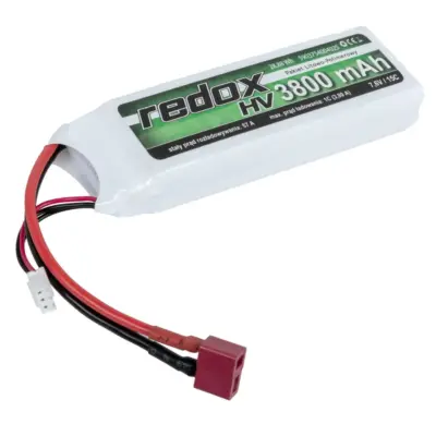 asgbox.pl - Akumulator Li-Po Redox 3800 mAh 7.6 V High Voltage 15C Dean