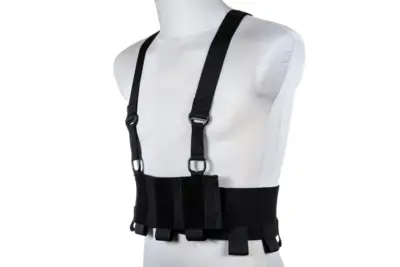 Kamizelka Low-Vis typu Chest Rig - Czarna - obrazek 2