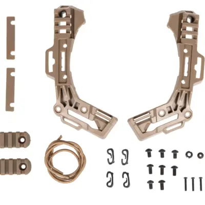 asgbox.pl - Zestaw szyn montażowych do hełmu FMA Ballistic Rail 3.0 Retrofit kit TB1392 FDE