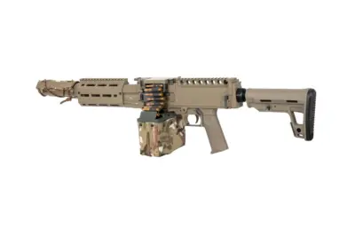 Replika lekkiego karabinu maszynowego AQUILA VII LMG - tan - obrazek 4