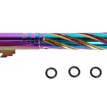 asgbox.pl - Aluminiowa lufa zewnętrzna LA Capa Customs TORNADO do replik TM Hi-Capa 5.1 Tęczowa