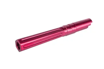 Aluminiowa lufa zewnętrzna LA Capa Customs HEXCUT do replik TM Hi-Capa 5.1 Czerwona - obrazek 3