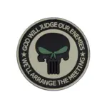 asgbox.pl - Naszywka 3D GFC Tactical 'God Will Judge Our Enemies' Zielona