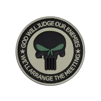 asgbox.pl - Naszywka 3D GFC Tactical 'God Will Judge Our Enemies' Zielona