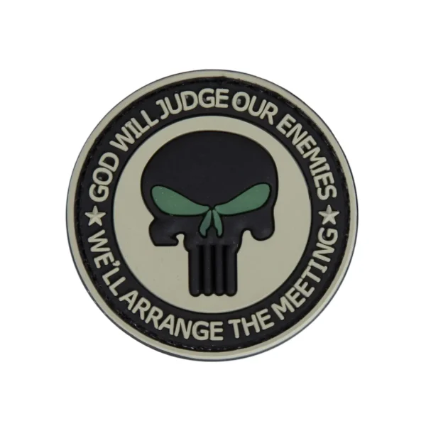 asgbox.pl - Naszywka 3D GFC Tactical 'God Will Judge Our Enemies' Zielona