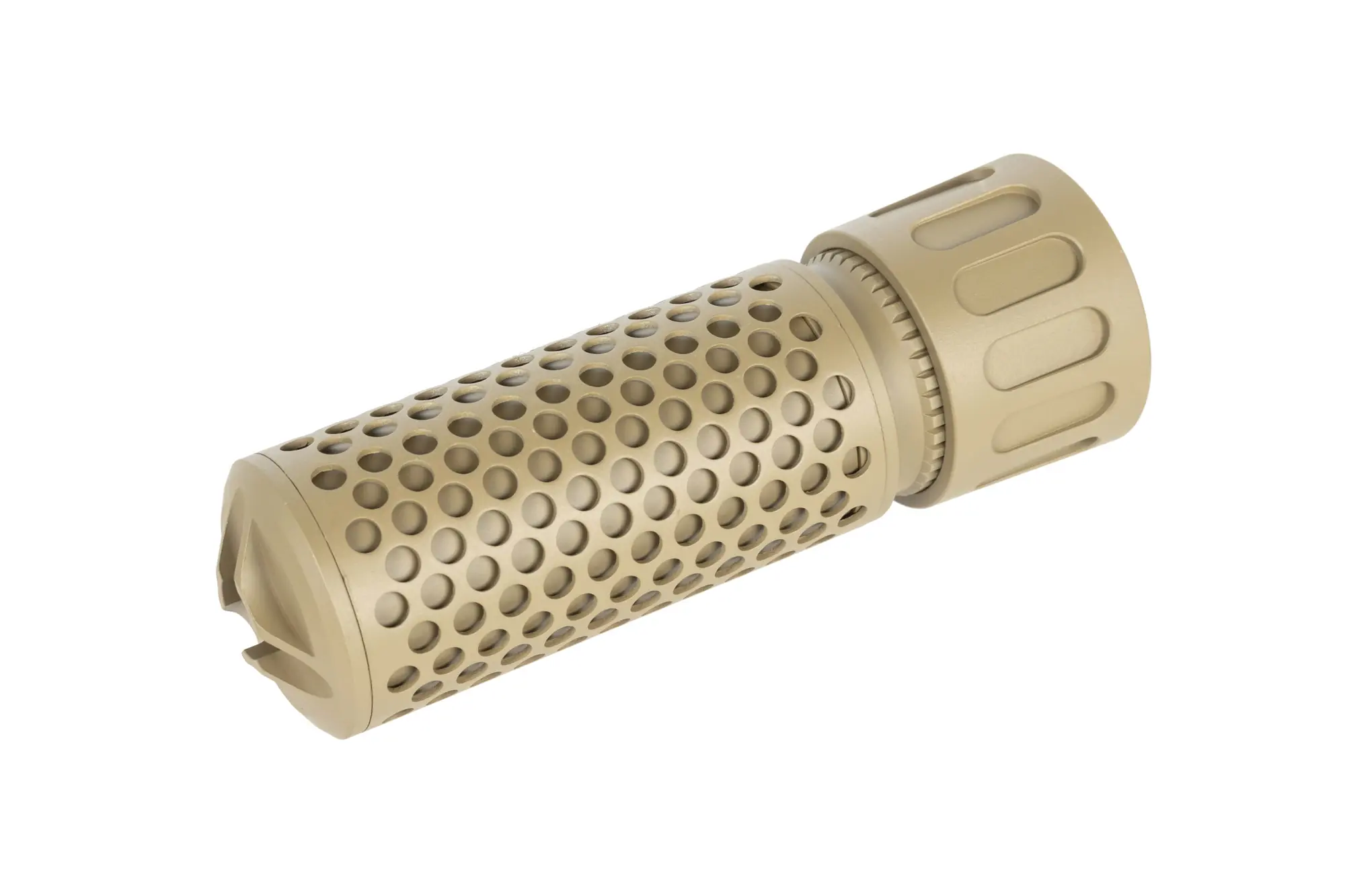 Zestaw replika tłumika dźwięku QD CQB 5KU z repliką tłumika płomienia QD Tan OD-G-5KU-09-042095-00 asgbox.pl asgbox.pl - Zestaw replika tłumika dźwięku QD CQB 5KU z repliką tłumika płomienia QD Tan