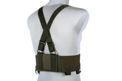 Kamizelka Low-Vis typu Chest Rig - Oliwkowy - obrazek 3