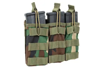 asgbox.pl - Potrójna ładownica typu Open na magazynki  M4/M16 Specna Arms Tactical Woodland