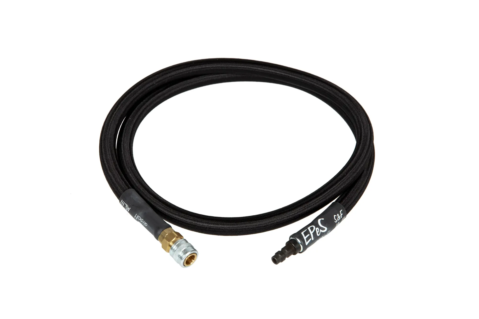 Wąż HPA S&F Mk.III z oplotem 115 cm - Czarny EPE-12-036632-00 asgbox.pl asgbox.pl - Wąż HPA S&F Mk.III z oplotem 115 cm - Czarny