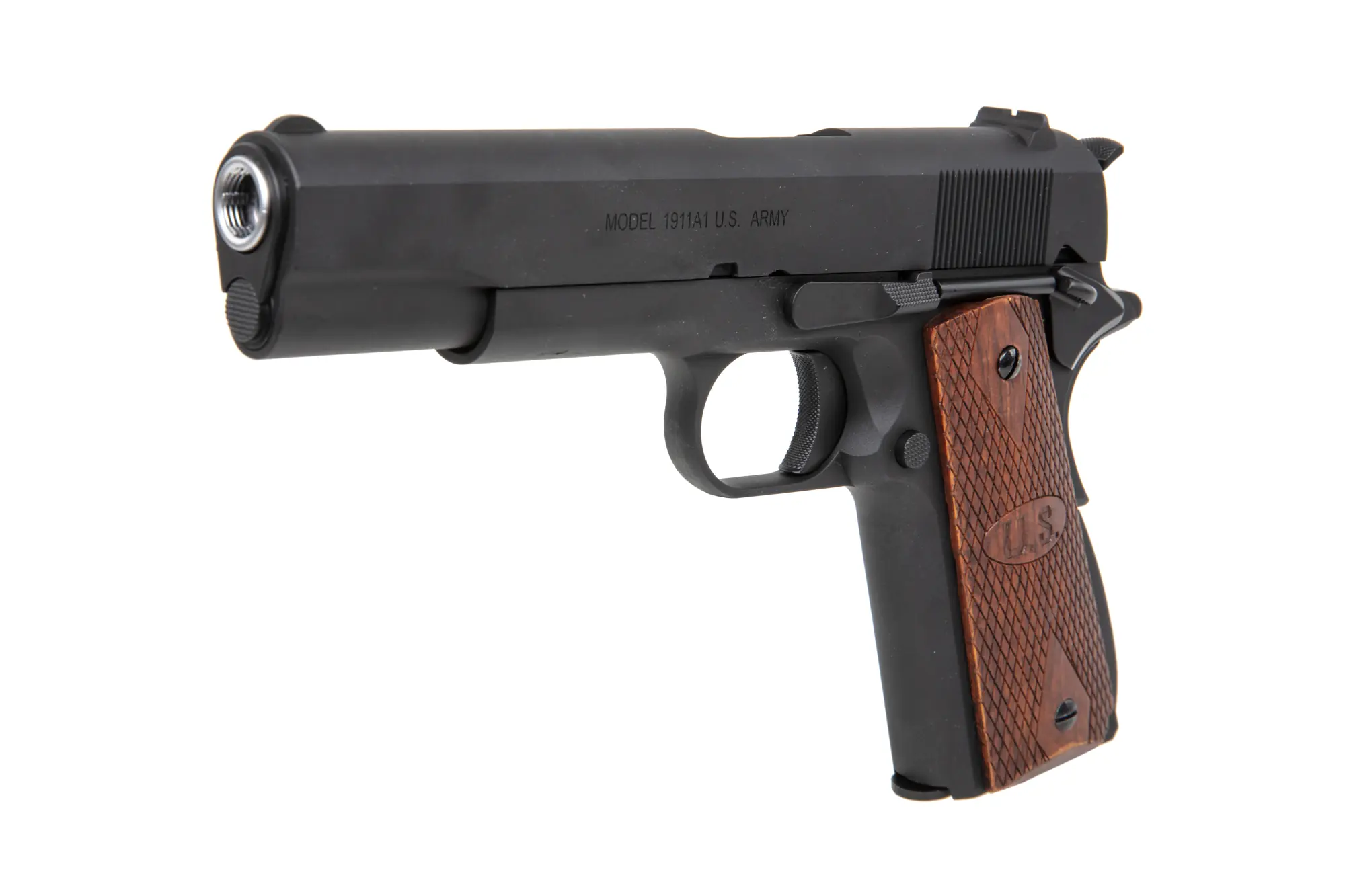 Pistolet GBB CyberGun Auto Ordnance M1911A1 - Matt Black Wood CYB-02-045122-00 asgbox.pl Pistolet GBB CyberGun Auto Ordnance M1911A1 - Matt Black Wood - obrazek 3