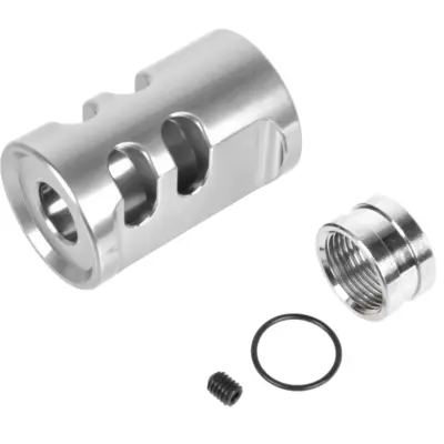 asgbox.pl - Kompensator typu A TTI Airsoft do replik AAP01 14 mm CCW Srebrny