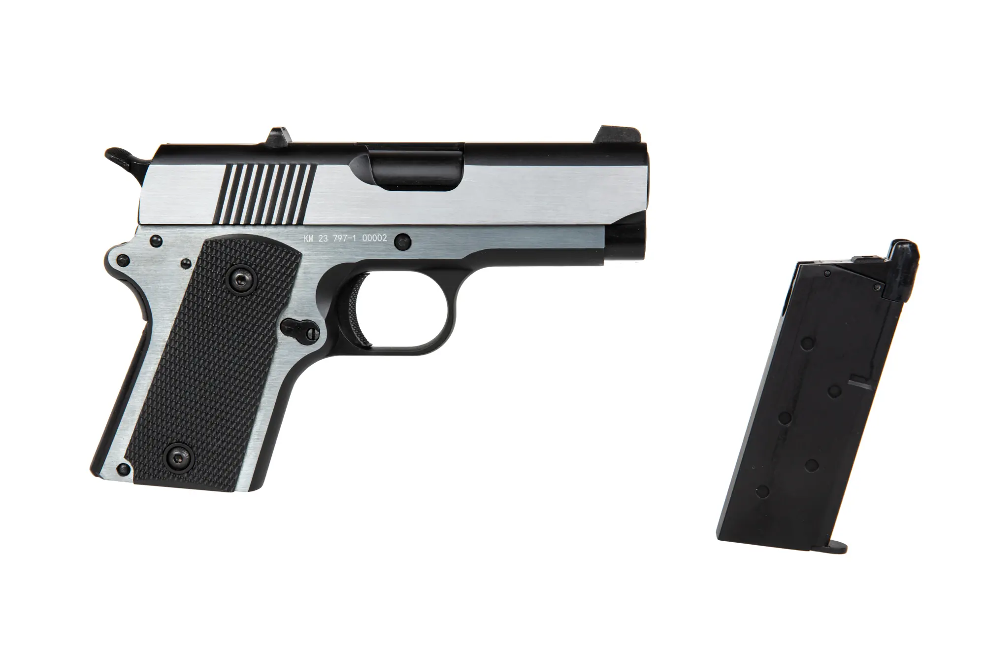 Replika pistoletu AM.45 (797) - Srebrny OD-G-DBY-02-036621-00 asgbox.pl Replika pistoletu AM.45 (797) - Srebrny - obrazek 5