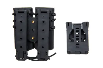 Ładownica na 2 magazynki 9mm Wosport Urban Assault Long Quick Pull Czarny - obrazek 2